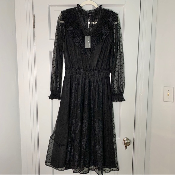Current Air Dresses & Skirts - NWT Current Air Ruffled Yoke Lace Dress